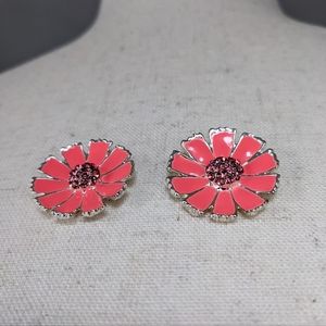 Pink Flower Studs